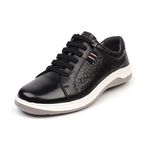 [Dr.K] Men's Comfort Sneakers 307 BLACK-Slip-on with Arch Support, Walking Shoes for Foot and Heel Pain Relief-Made in Korea